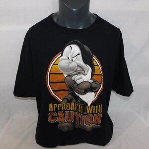 Disney Snow White and the 7 Dwarfs Grumpy Approach with Caution T Shirt Men 3XL